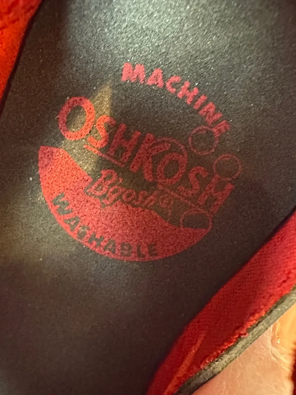 OshKosh B'gosh Red and Gray Mesh Hook-and-Loop Kids Sneakers